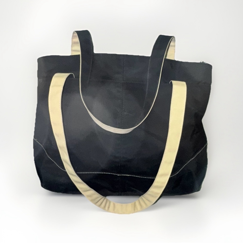 Elegant Black and Cream Tote Bag
